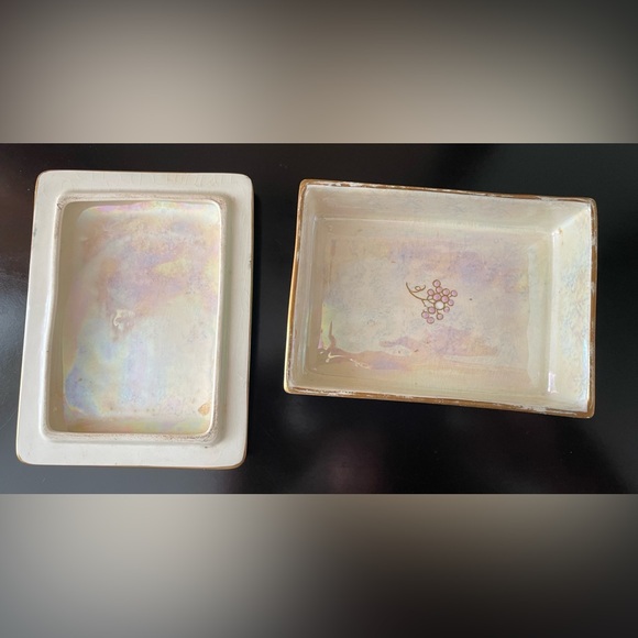 Vintage Carlton Ware Green and Gold Trinket Box - Vert Royale - Picture 5 of 10